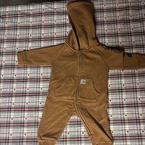 Carhartt Tan Kids Hooded Footie